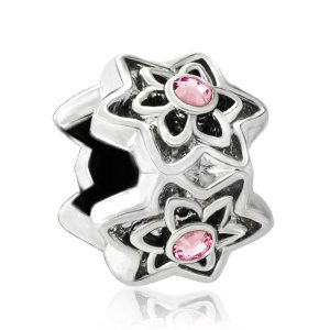 Pandora Rose Pink Swarovski Flower Charm