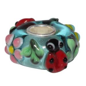 Pandora Rosey Ladybug Murano Glass Charm