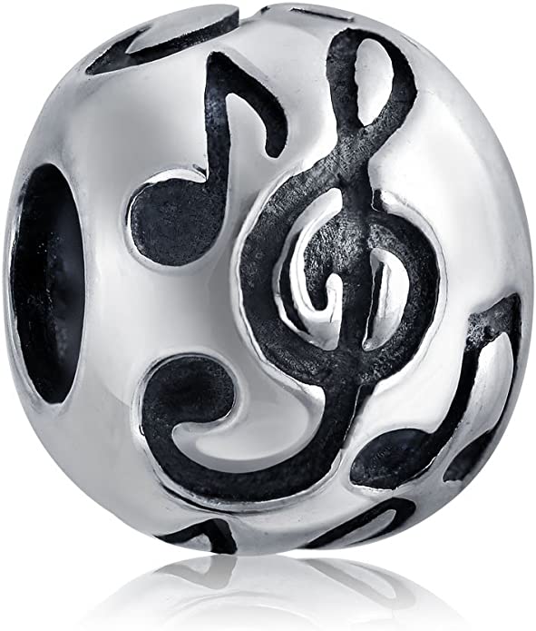 Pandora Round Musical Notes Charm