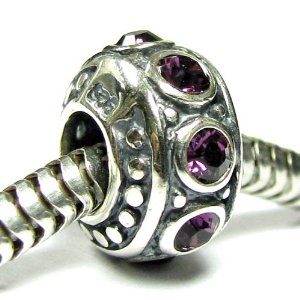 Pandora Roundelle Amethyst CZ Charm