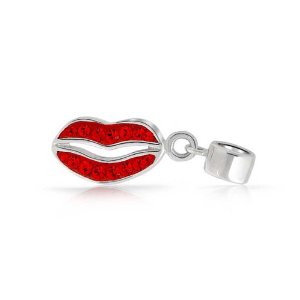 Pandora Ruby Red Lips Kiss Dangle Charm