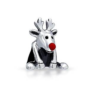 Pandora Rudolph Red Nose Reindeer Christmas Charm image