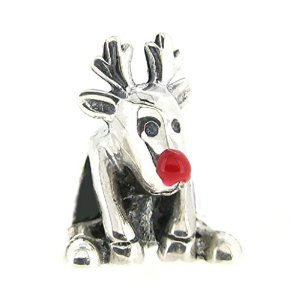 Pandora Rudolph Reindeer Red Enamel Nose Charm