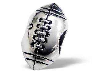 Pandora Rugby Ball Spacer Sterling Silver Charm image