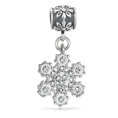 Pandora SNOWFLAKE Bead Silver Charm image