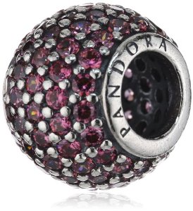 Pandora Salmon Cubic Zirconia Pave Lights Moments Charm