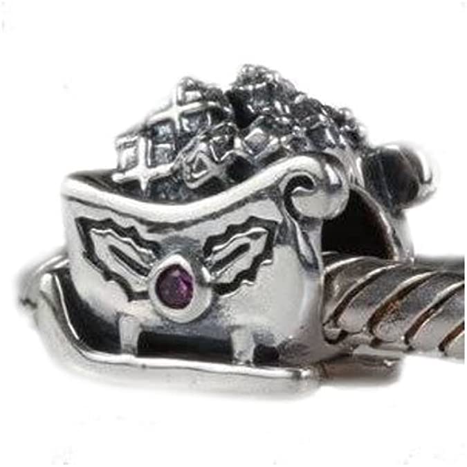 Pandora Santa Christmas Sleigh Crystal Charm image