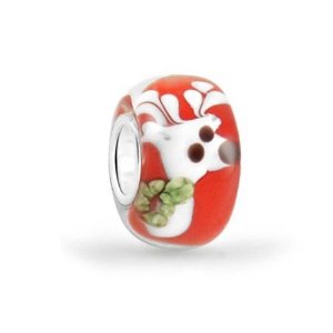 Pandora Santas Reindeer Murano Glass Charm image
