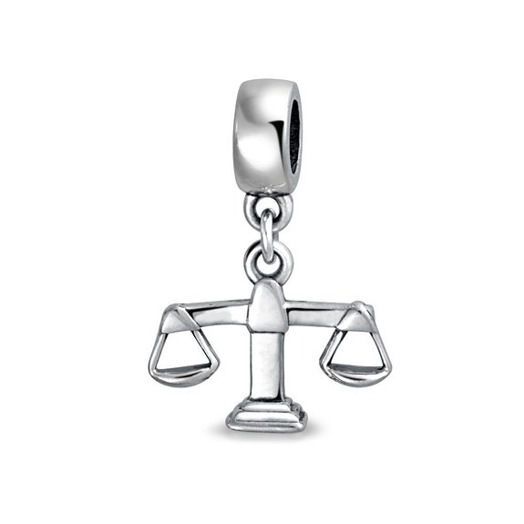 Pandora Scales Of Law And Justice August Birthstone Photo Flower Charm