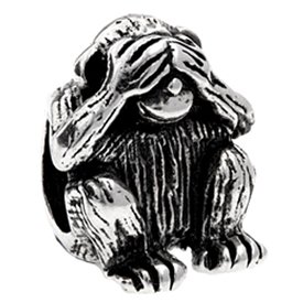 Pandora See No Evil Silver Charm