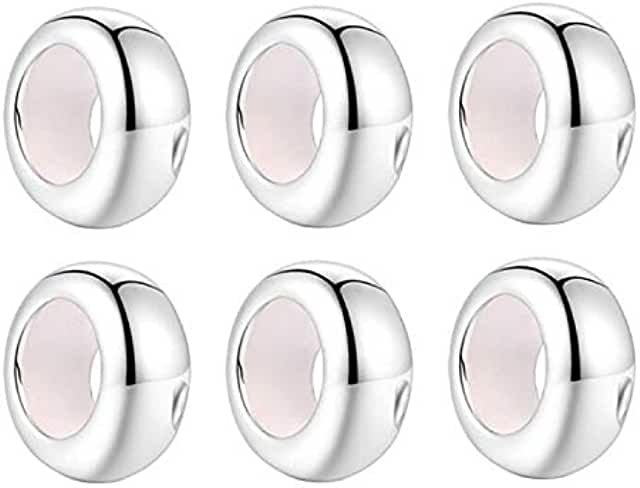 Pandora Set Of 6 Clip Stopper Silver Plated Charm