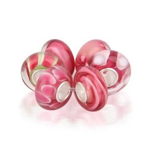 Pandora Set Of Pink Topaz Glass Charm image