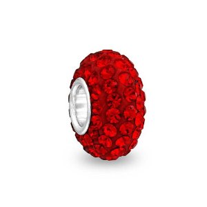 Pandora Shamballa Red Swarovski Crystal Charm