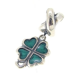 Pandora Shamrock Four Leaf Clover Heart Charm image