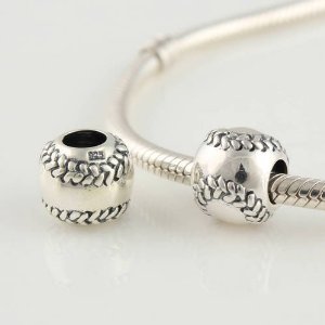 Pandora Silver Baseball Charm