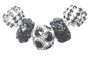 Pandora Silver Black Set Of 5 Charm image