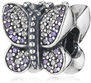 Pandora Silver Butterfly CZ Bead Charm image