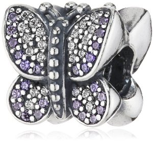 Pandora Silver Butterfly CZ Bead Charm