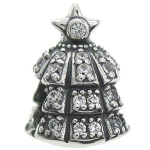 Pandora Silver Christmas Tree Clear CZ Charm image