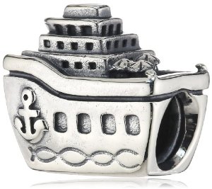 Pandora Silver Cruise Ship With Anchor Charm image