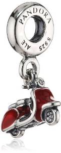 Pandora Silver Cubic Zirconia Scooter Dangle Charm image