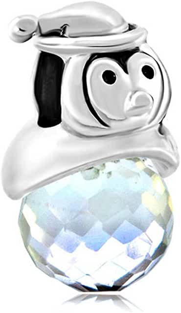 Pandora Silver Diamante Penguin Charm image