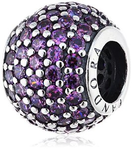 Pandora Silver Fany Purple Cubic Zirconias Charm