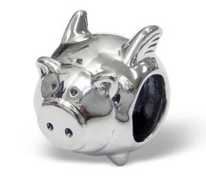 Pandora Silver Flying Pig Charm image