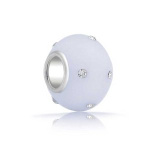 Pandora Silver Frosted Glass Opalite Crystal Charm