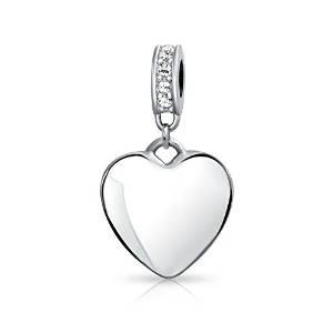 Pandora Silver Heart Dangle Charm image