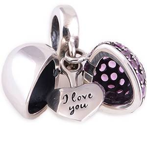 Pandora Silver Heart I Love You Charm