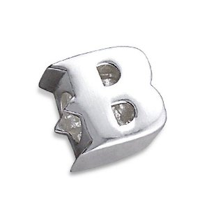 Pandora Silver Letter B 3D Charm image