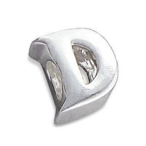 Pandora Silver Letter D 3D Charm image