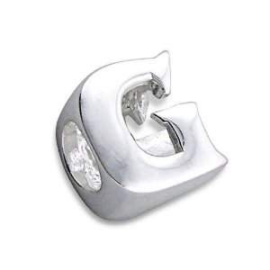 Pandora Silver Letter G 3D Charm