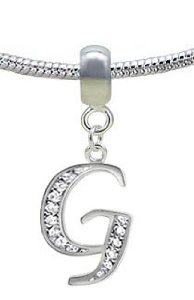 Pandora Silver Letter G CZ Crystals Charm