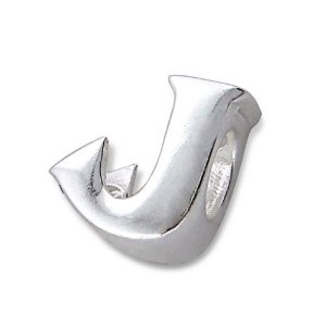 Pandora Silver Letter J 3D Charm image