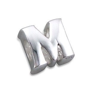 Pandora Silver Letter M 3D Charm image