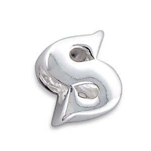 Pandora Silver Letter S 3D Charm image