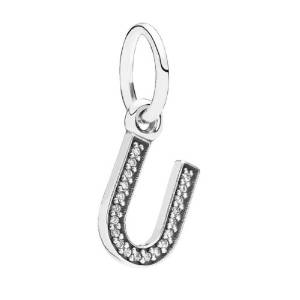 Pandora Silver Letter U Charm