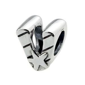 Pandora Silver Letter V Charm