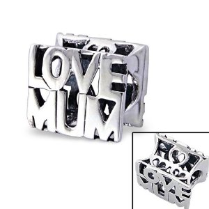 Pandora Silver Love Mum Hearts Charm image