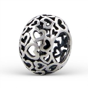 Pandora Silver Mini Open Hearts Charm