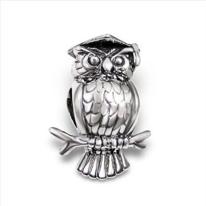 Pandora Silver Owl Sitting Charm