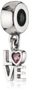 Pandora Silver Pendant Love CZ Spacer Charm image