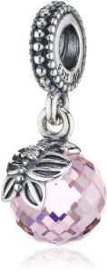 Pandora Silver Pendant Zirconia Pink Charm image