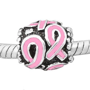 Pandora Silver Pink Awareness Ribbon Charm