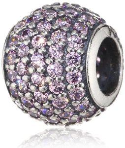 Pandora Silver Pink Cubic Zirconias Charm image