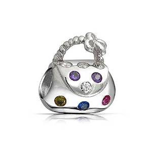 Pandora Silver Purse Clear Crystals CZ Charm