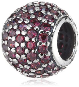 Pandora Silver Red Cubic Zirconias Charm