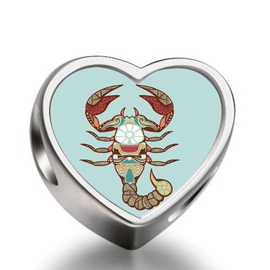 Pandora Silver Scorpio Heart Zodiac Charm